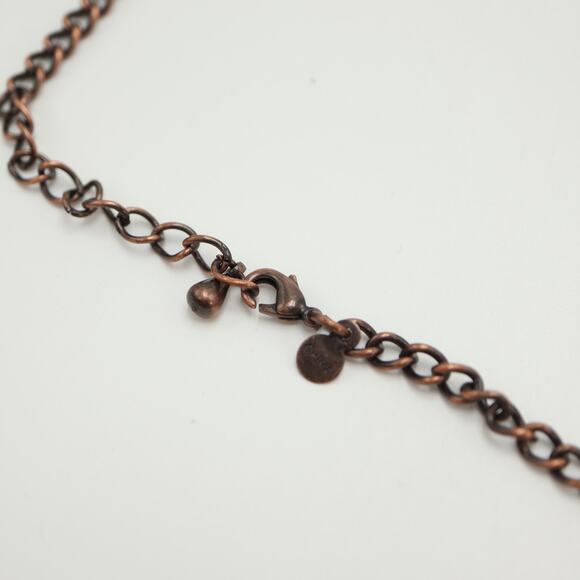 Decree Womens Bronze Tone Key Dog Tag Love Heart Pendant Watch w New Battery - Picture 6 of 7